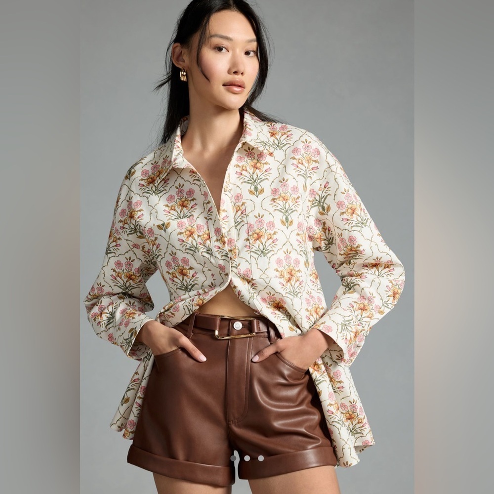 Favorite Daughter The Willow Shacket in Floral Mosaic Size XS